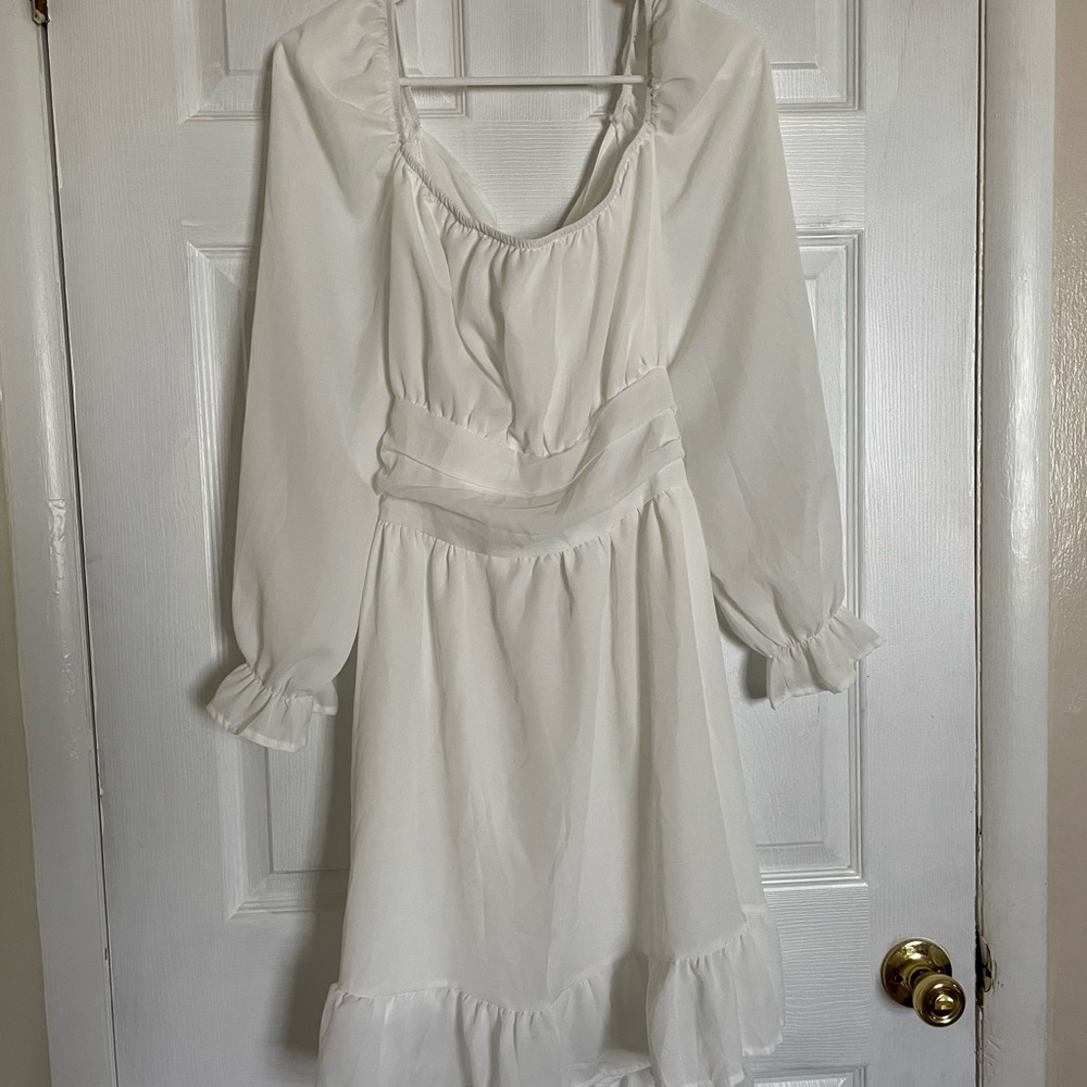 White mini dress